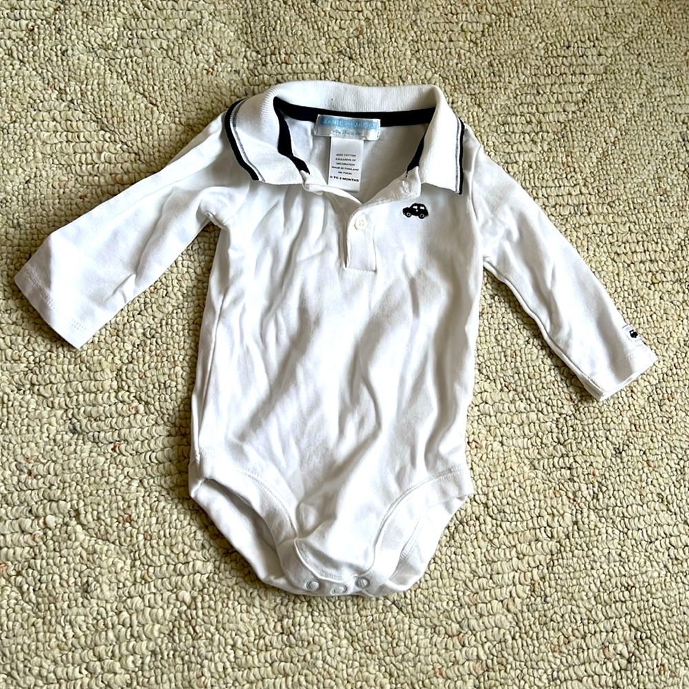 Janie and Jack Car Polo Onesie Bodysuit Long Sleeve